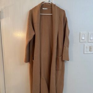 Mango Camel Cardigan Coat